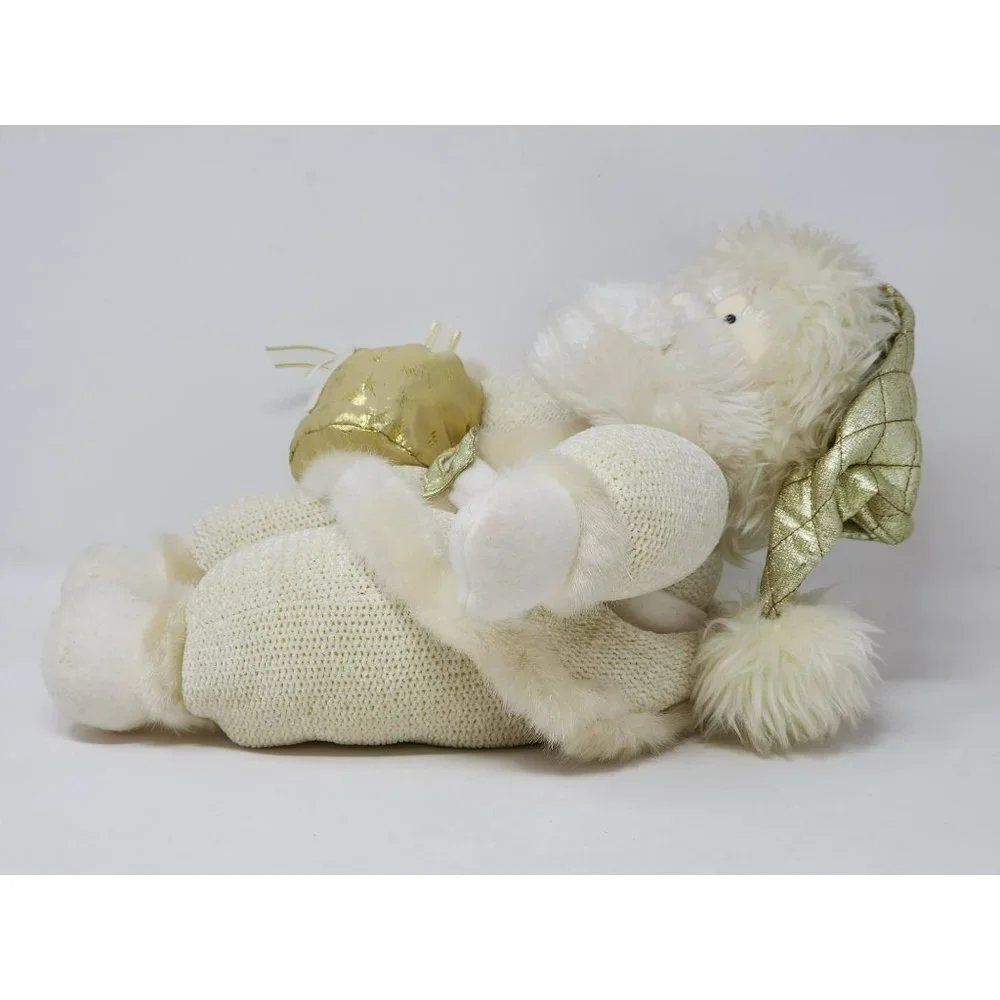 Santa‎ Claus Stuffed Plush Doll KringleClause Holding Gift That Jingles Decor